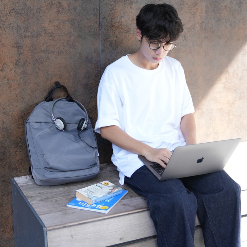 【新品】校園背包 | NOLAN 日常背包 (石墨灰) - 後背包/背包/書包 - 尼龍 灰色