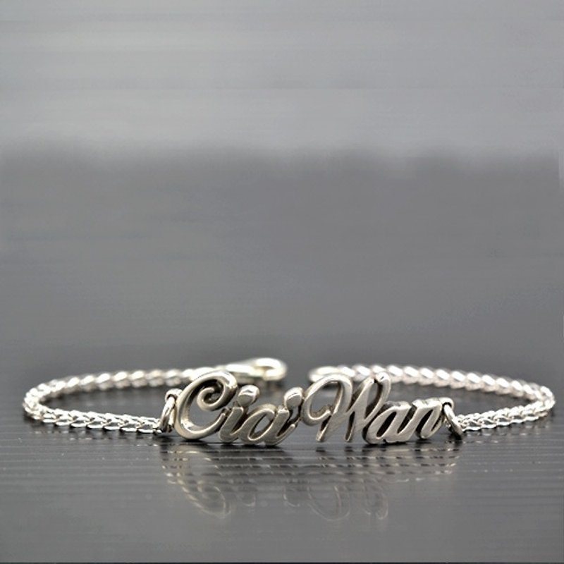 Customized. 925 sterling silver jewelry BRA00008-5CM name bracelet/anklet - สร้อยข้อมือ - โลหะ 