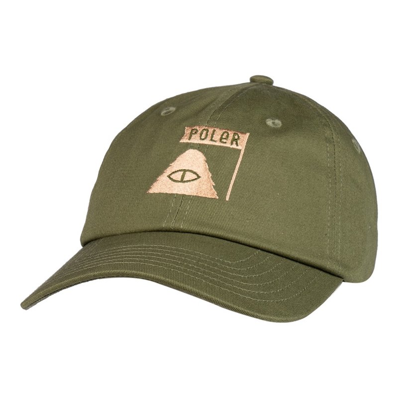 POLER SUMMIT DAD HAT 鴨舌帽 老帽 軍綠 - 帽子 - 其他材質 多色