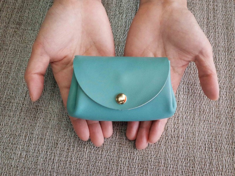 Lightweight leather wallet - Lake Blue - กระเป๋าสตางค์ - หนังแท้ สีน้ำเงิน