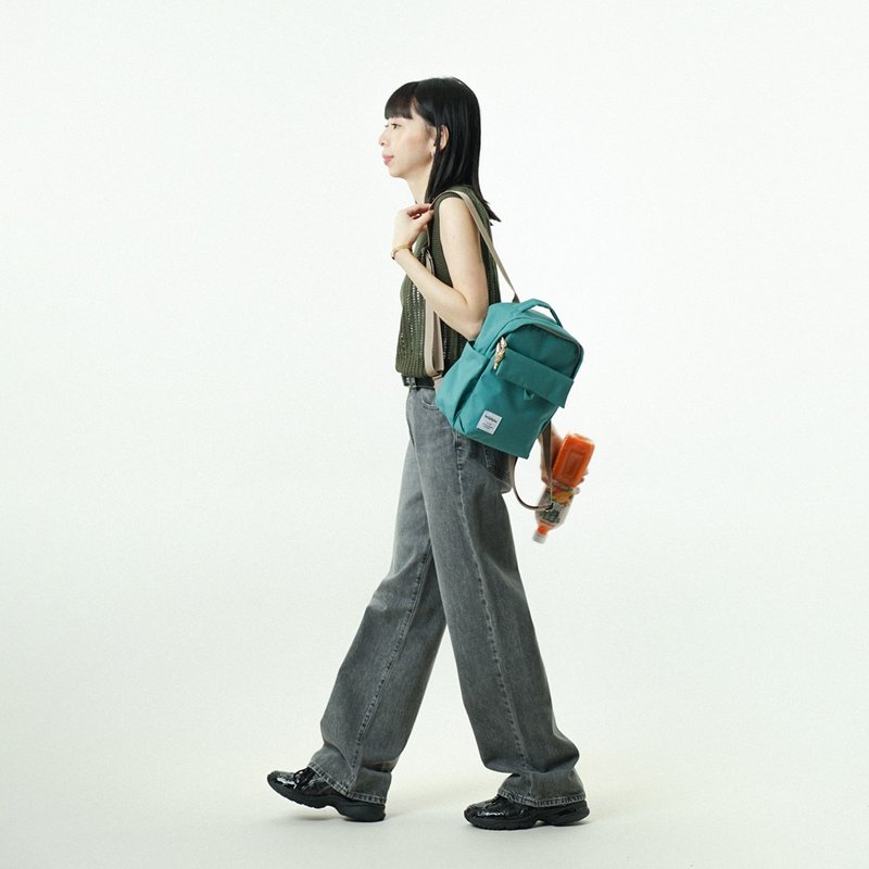 CARTER JR. ECO Mini Daypack, Cute Small Backpack Purse Phone Bag(Viridian Green) - กระเป๋าเป้สะพายหลัง - วัสดุอีโค สีเขียว