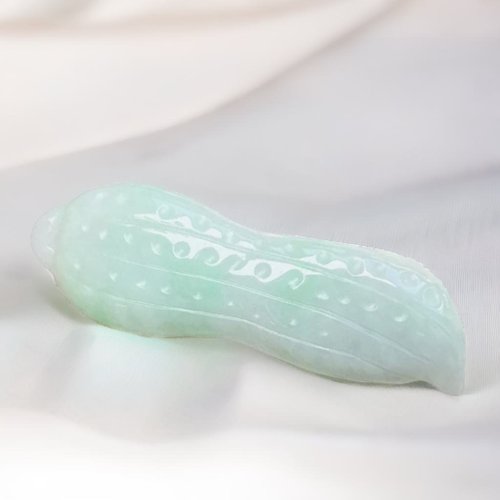 瓔珞翡翠 【好事花生】飄綠翡翠好事花生 | 天然緬甸A貨翡翠 | 送禮