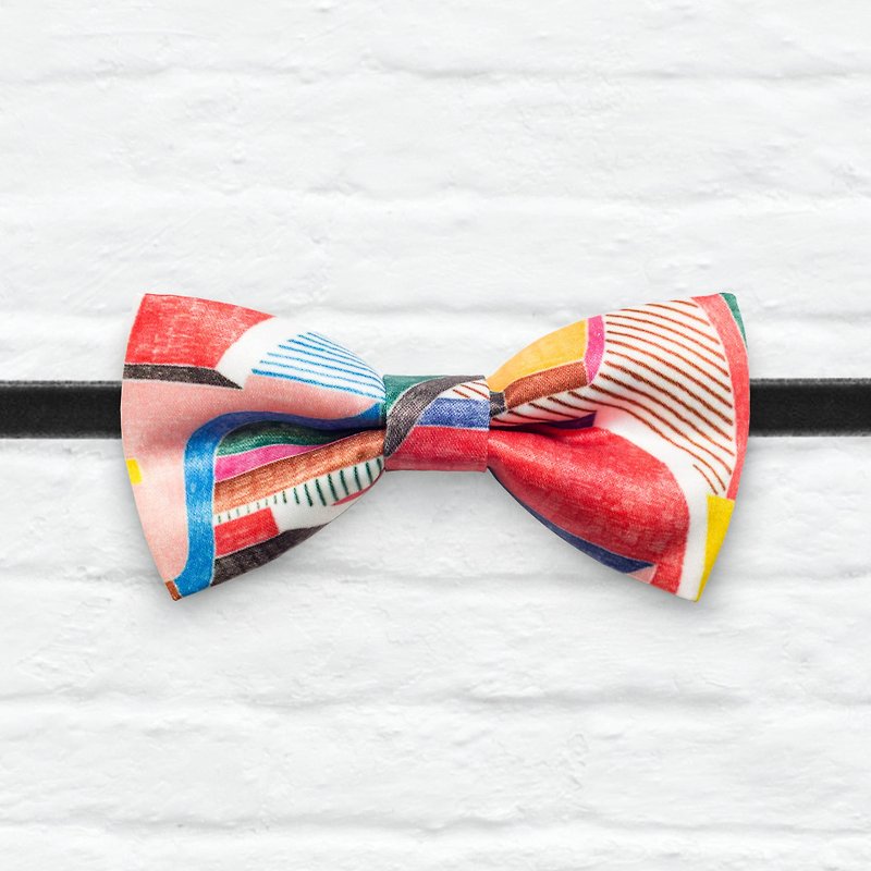 Style 0309 Printed Bowtie - Modern Boys Bowtie, Toddler Bowtie Toddler Bow tie, Groomsmen bow tie, Pre Tied and Adjustable Novioshk - Chokers - Polyester Multicolor