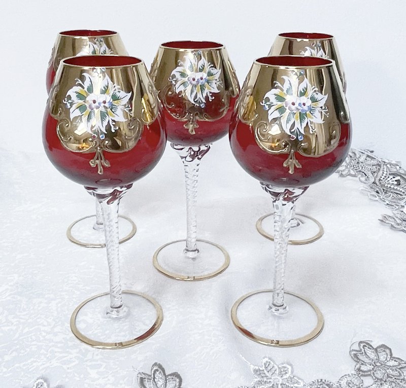 Bohemia - Crystal wine glasses - Beverage Holders & Bags - Glass Red