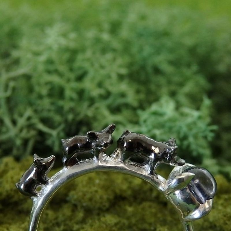 Buta ring black plated - General Rings - Gemstone Silver