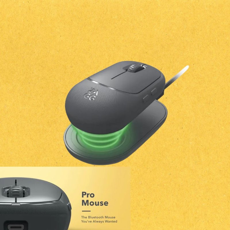 ZAGG Pro Mouse 無線充電滑鼠 - 電腦配件 - 塑膠 黑色