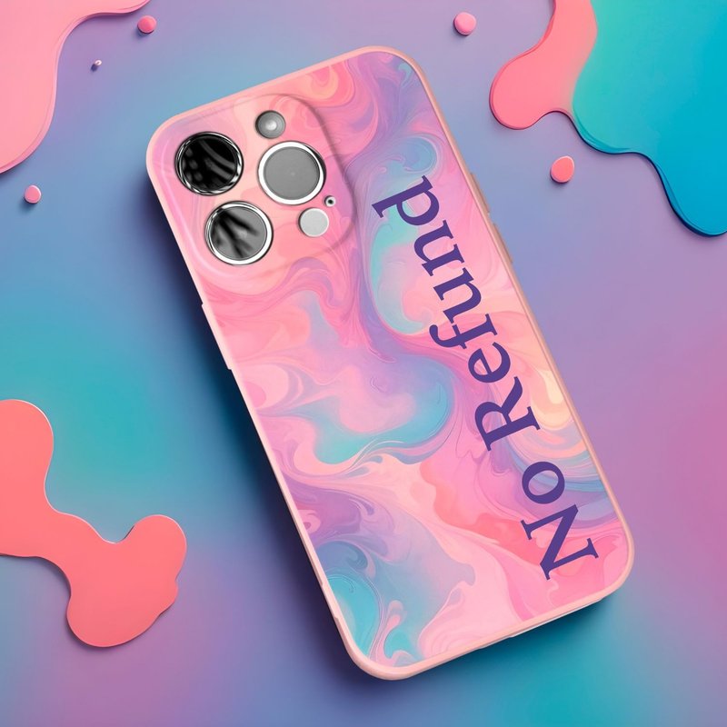 Custom Made Pink Marble Painting Movement iPhone 14 15 16 Pro Max TPU Phone Case - Phone Cases - Plastic Pink