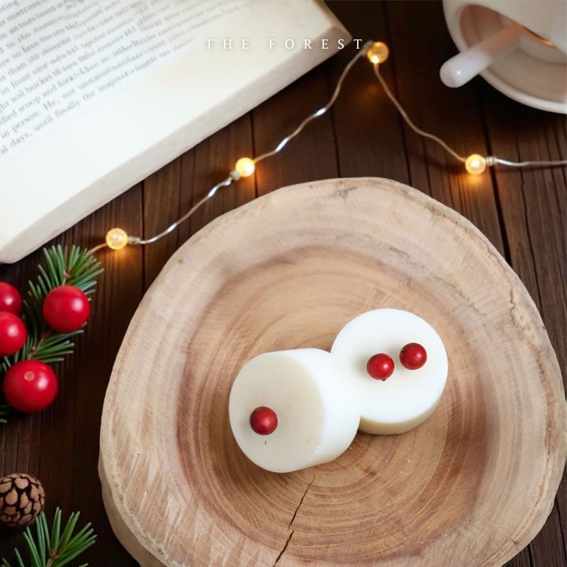 冬季微醺漿果手工香氛融蠟塊(4入組) - 香氛蠟燭/燭台 - 蠟 粉紅色