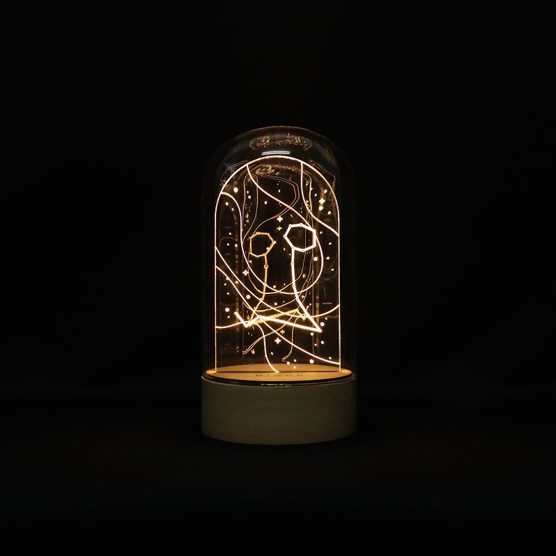 Pisces - LED light lamp horoscope Earring Holder - โคมไฟ - แก้ว สีใส