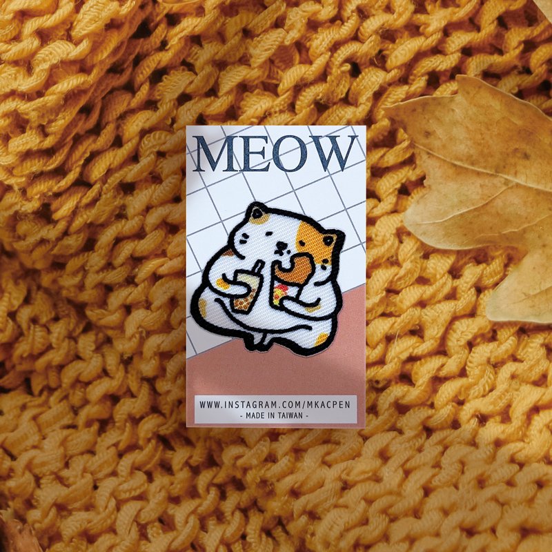 Patch Sticker Badges - Meow 3D1A  - 6 styles in total - สติกเกอร์ - เส้นใยสังเคราะห์ สีนำ้ตาล