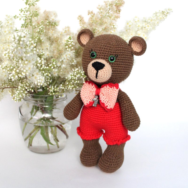 Crochet bear patterns set 4 in 1 Amigurumi stuffed teddy bear Crochet tutorial - Logo 設計/圖案設計 - 其他材質 