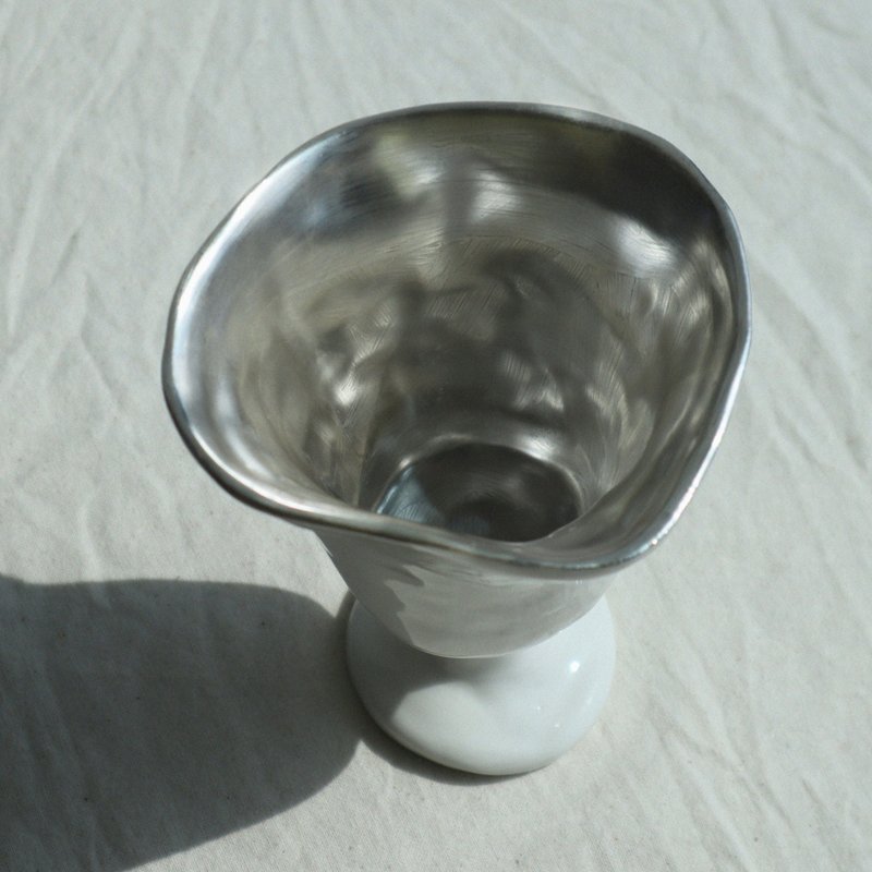 calla goblet silver - Cups - Pottery Silver