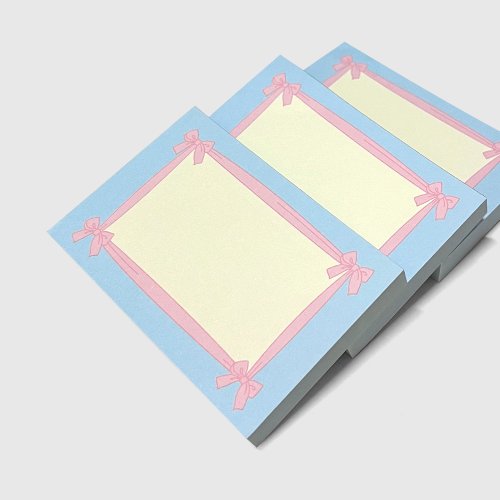 YOYIL STUDIO Pink ribbon | Memo Pad