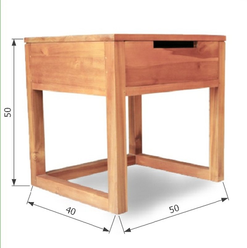 Estilo Bedside Table Estilo 1Drawer - Other Furniture - Wood 