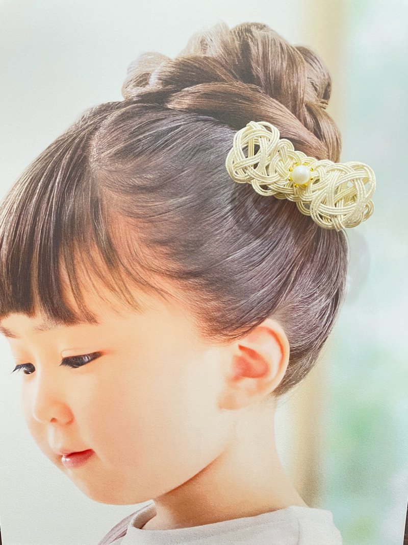 [Traditional Japanese] Mizuhiki Hairpins for Children Mizuhiki that Ties Relationships* - เครื่องประดับผม - กระดาษ ขาว