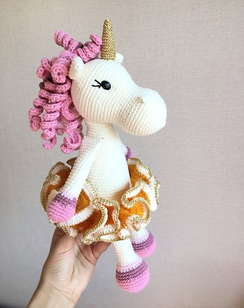 KnitInBy Unicorn toy, unicorn plush, handmade unicorn, unique baby gift, cute unicorn
