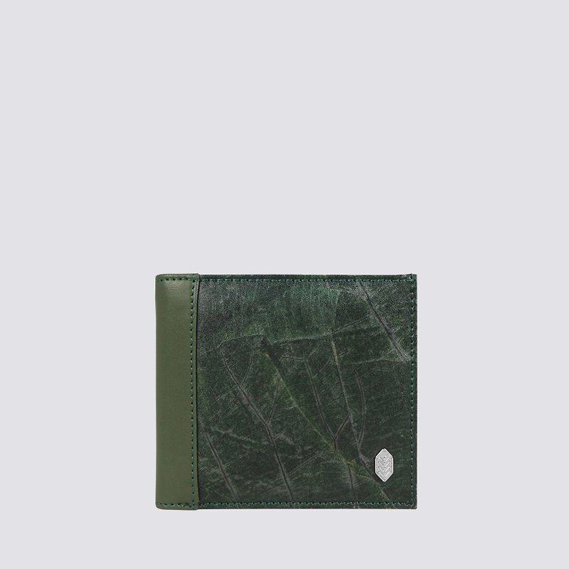 Leaf Bifold Card Wallet - Forest Green - Wallets - Plants & Flowers Green