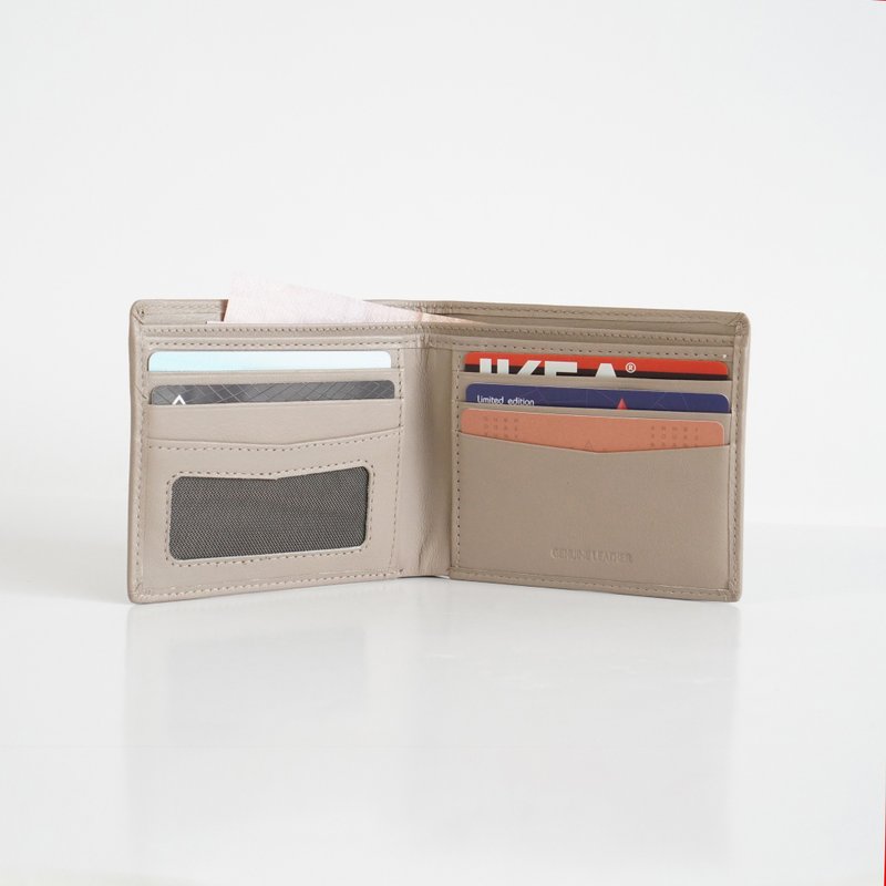 Myra Slim Wallet กระเป๋าสตางค์หนัง บางเบา บริการปั้มชื่อฟรี - กระเป๋าสตางค์ - หนังแท้ สีนำ้ตาล