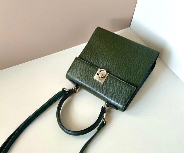 CÉLINE オリーブグリーン ハンドバッグ