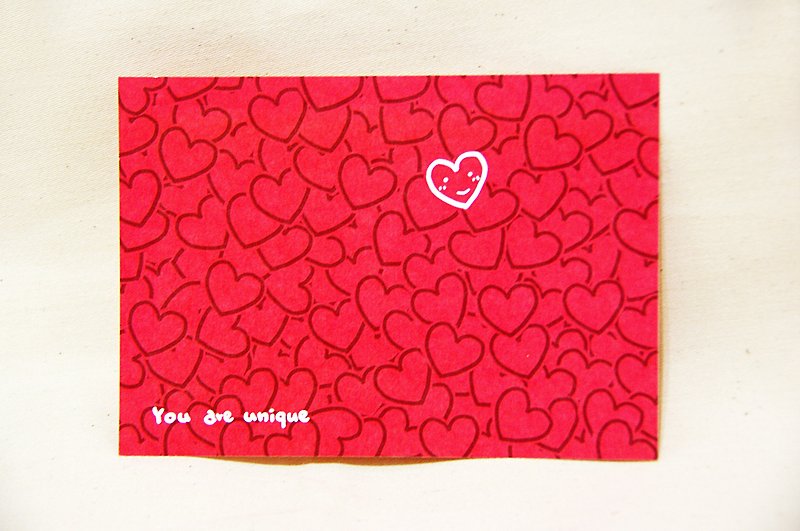 You are unique/postcard/universal card - Cards & Postcards - Paper Red