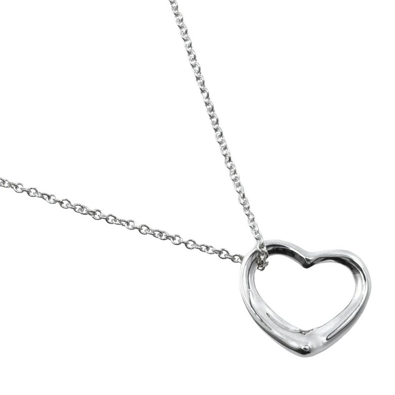 【日本直送】ティファニー TIFFANY&Co. オープンハート ネックレス エルサ・ペレッティ シルバー925 ハート 約2.4g レディース【中古】 - 項鍊 - 銀 銀色