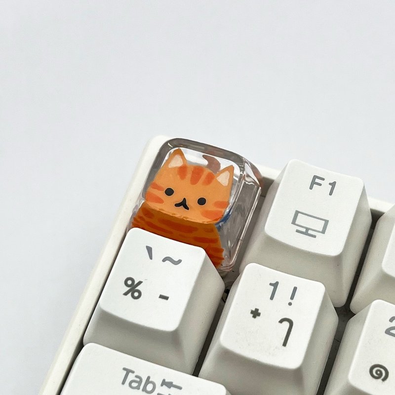 XDA keycap orange cat (Crystal Clear) - 電腦配件 - 塑膠 透明