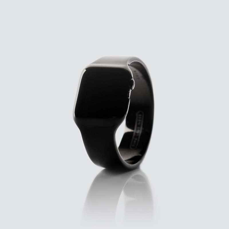 TIME:LESS:NESS - 2014 – The smartwatch (ring - black) - General Rings - Stainless Steel Black