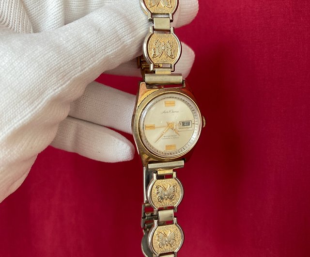 Seiko Chorus rare butterfly pattern strap 21jewels Gemstone movement manual  winding mechanical watches - Shop 1j-studio Women's Watches - Pinkoi