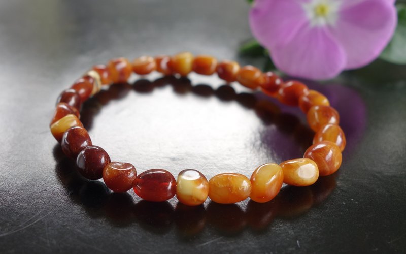 Baltic Amber 天然波羅的海 蜜蠟 3.68克 手鍊 非二代琥珀 附證書 - 手鍊/手環 - 半寶石 多色