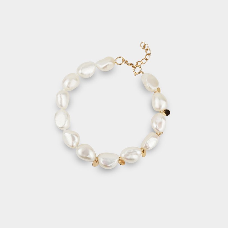 LUNA pearl bracelet - สร้อยข้อมือ - เงินแท้ สีทอง