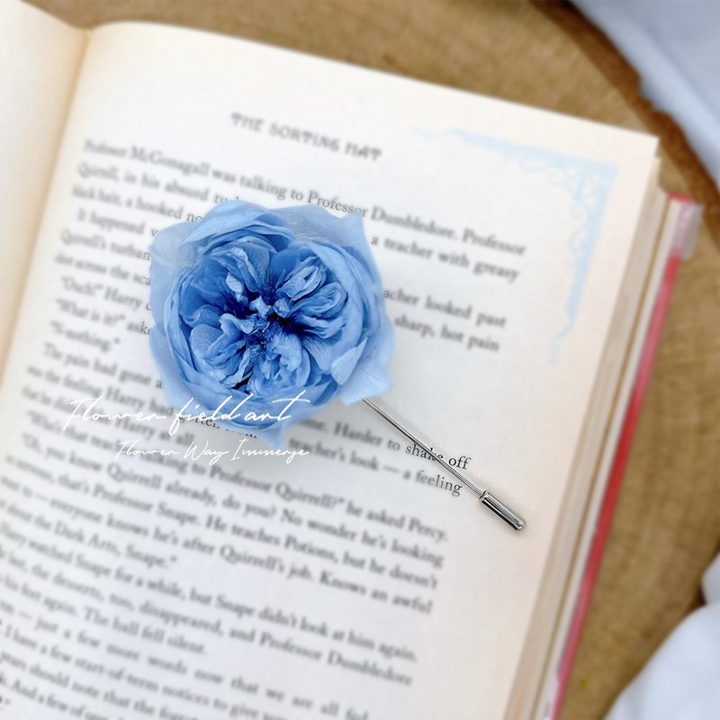 Everlasting flower Korean style brooch/everlasting flower brooch/flower brooch/g - Brooches - Plants & Flowers Blue