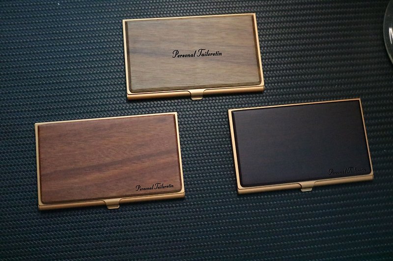 Personalized purple core wood business card holder gentleman business gift busin - Card Holders & Cases - Wood Multicolor
