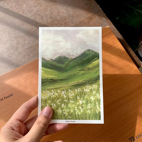 littlecloudinthesky Postcard - Little White Flower Field