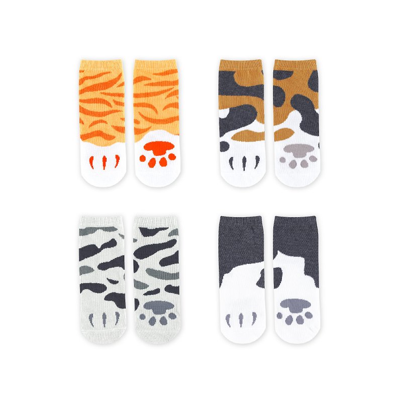 【FAV Cat Paw Cotton Socks】Socks/Kids Socks/Cat Socks/Made in Taiwan/Model:AMG949 - Socks - Cotton & Hemp 