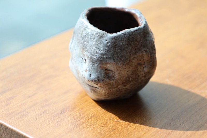 【喬遷禮物】四方四面杯茶杯花器侘寂風雕塑擺件收藝術作品 - 花瓶/花器 - 陶 咖啡色