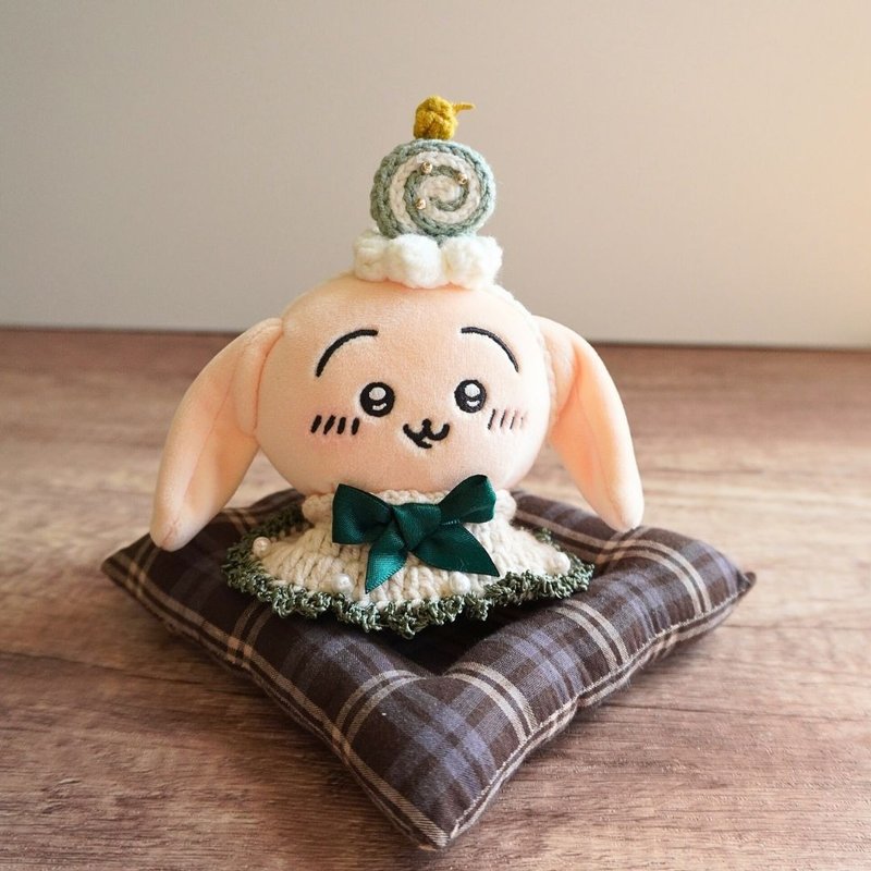 抹茶蛋糕捲-夢境甜點館 娃衣 吉伊卡哇 ちいかわ Chiikawa 10cm - 公仔/玩偶 - 棉．麻 綠色