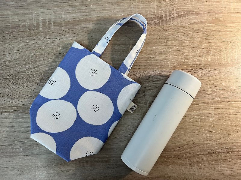 [Ready Stock] Beverage Cup Carrying Bag Environmentally Friendly Cup Wenqingka Must-Have Handmade by Flying Bird - Beverage Holders & Bags - Cotton & Hemp 