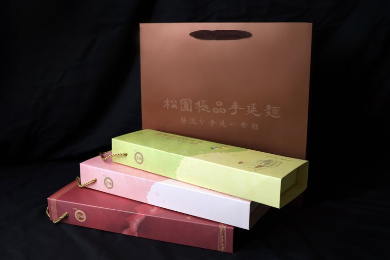 [Classic 3-in-1] Pine Garden hand-rolled noodles classic combination - cherry gift box / pomelo gift box / Xin gift box - with bag - บะหมี่ - อาหารสด หลากหลายสี