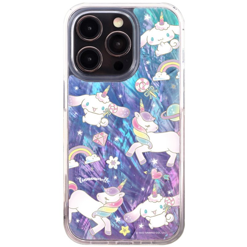 幻彩獨角獸喜拿-大耳狗聯名款 iphone 14 13 pro max 三麗鷗授權 - 手機殼/手機套 - 貝殼 透明