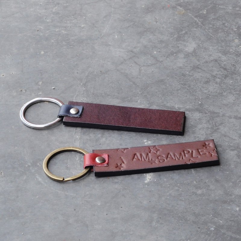 First choice for graduation season【Pre-order】│DOZI Leather-Blessing Keyring│Free imprinting within 10 words - Keychains - Genuine Leather Brown