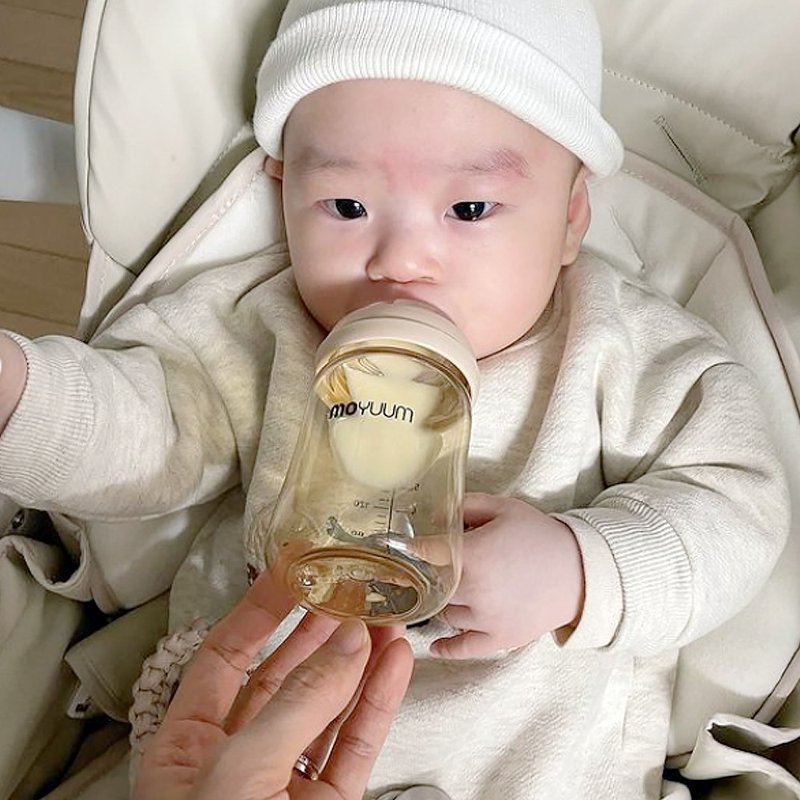 MOYUUM Korea PPSU wide mouth feeding bottle - ขวดนม/จุกนม - ซิลิคอน ขาว