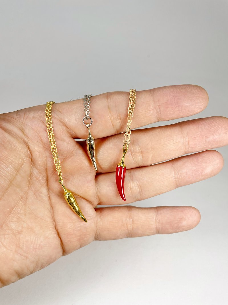 Chilli Miniature Necklace Available in 3 Colourways. - Necklaces - Other Metals 
