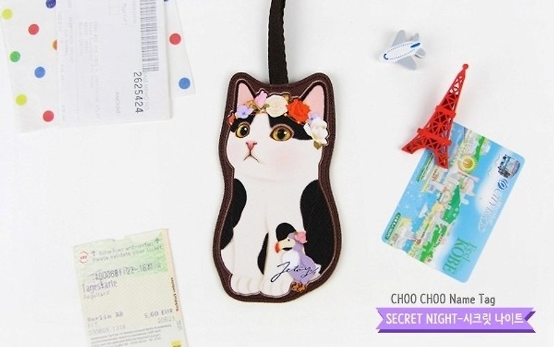Jetoy, sweet cat travel tag _Secret night - Luggage Tags - Other Materials 
