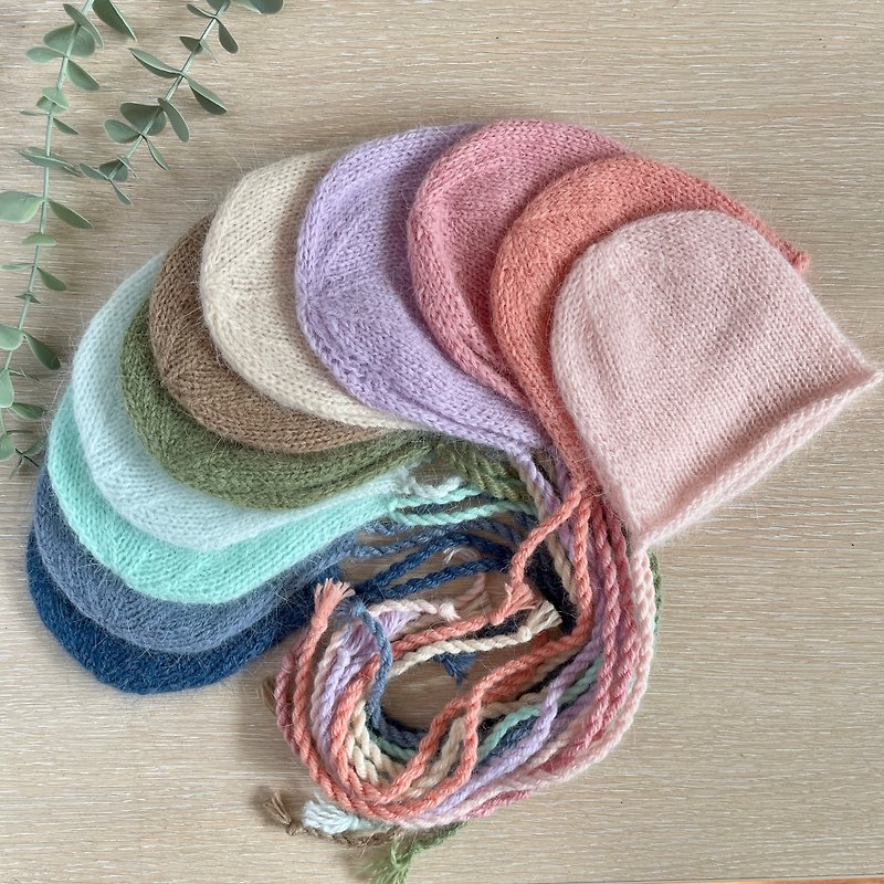 Simple basic bonnet and wrap for a newborn photography - 其他 - 羊毛 