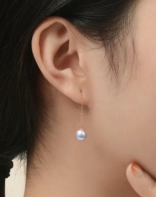 Athena珍珠設計 Akoya 真多麻 海水珍珠 炫彩 耳環 耳線
