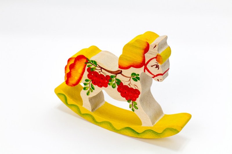 [Selected Gifts] Chunmu Fairy Tale Russian Building Block Shaking Series: Rowan Fruit Pony - Kids' Toys - Wood Red