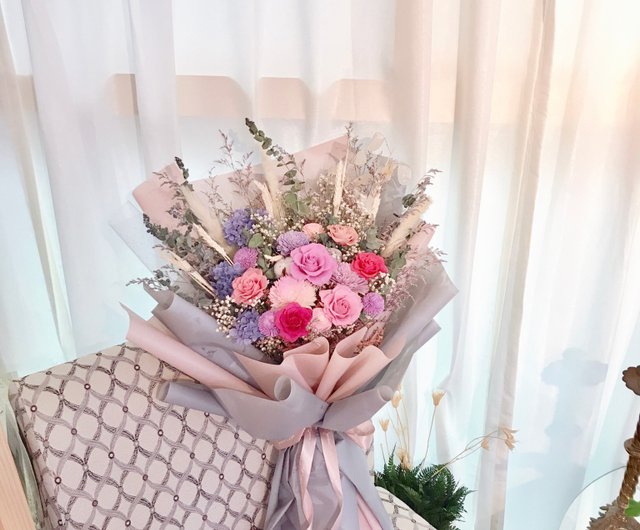 ドライフラワーの花束 約30cm ブートニア ドライフラワーコサージュ・ブートニア | ドライフラワーと