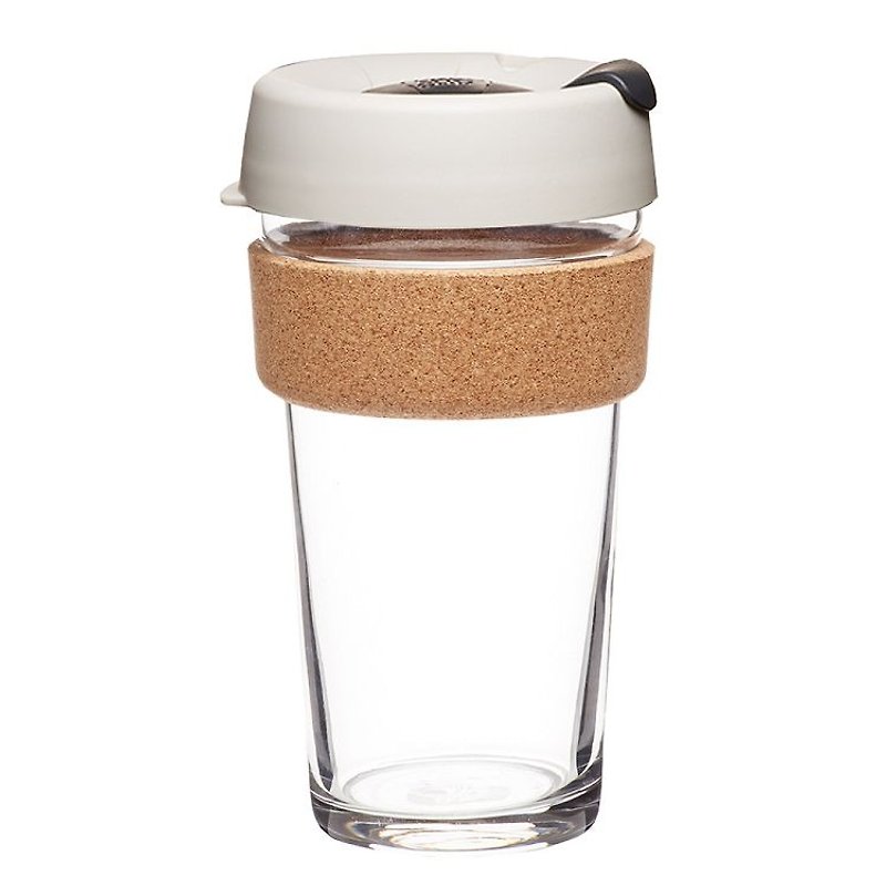 澳洲 KeepCup 軟木 隨身杯/咖啡杯/環保杯/外帶杯 L - 淺烘焙 - 咖啡杯/馬克杯 - 玻璃 白色