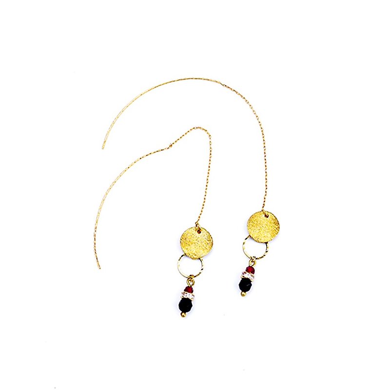 [Ficelle Concubine Light Jewelry] [Amber Anticipation] Sun Twilight Impression – Dangle - ต่างหู - เครื่องเพชรพลอย 