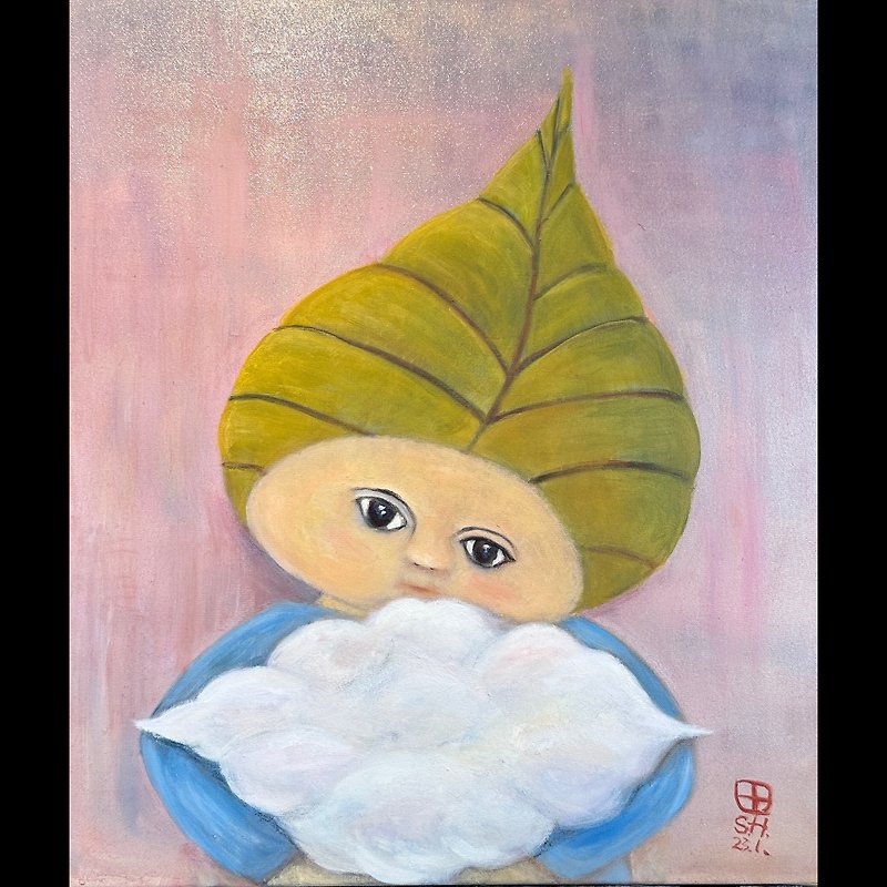 Oil painting holding clouds - Posters - Other Materials Multicolor